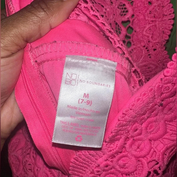 No Boundaries Pink Spaghetti Strap Maxi Dress size Juniors Medium - Picture 4 of 4